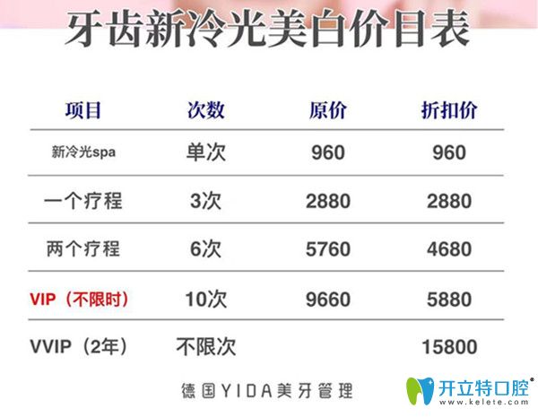 深圳德国yida美牙管理做牙齿美白怎么样?内附冷光美白价格表