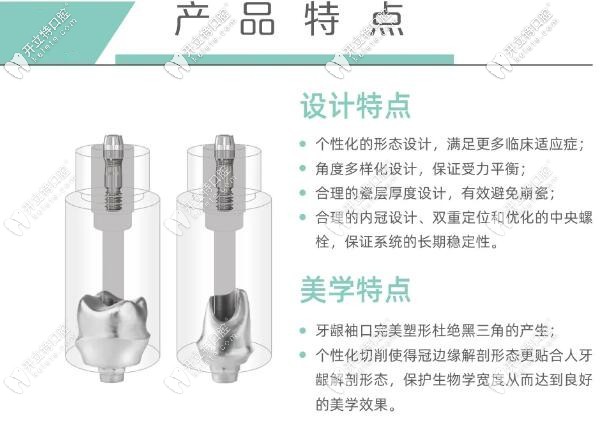 百康特种植牙个性化基台的美学特点
