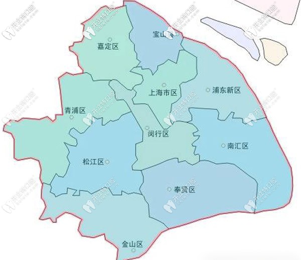 上海地区的分布图