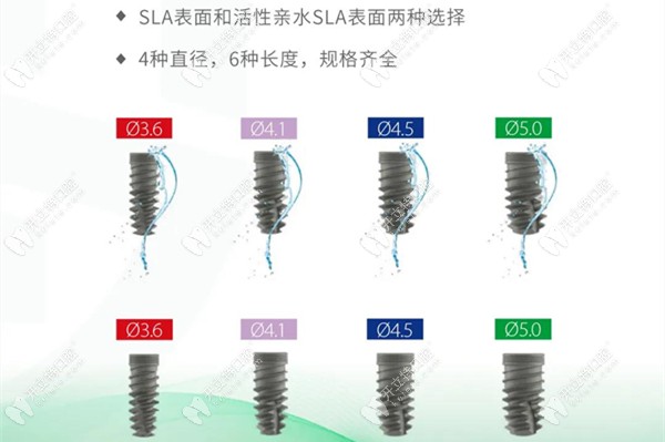 国产泰山种植体的型号和规格